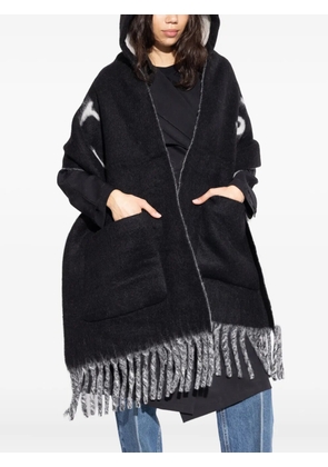 Burberry logo-lettering scarf - Black