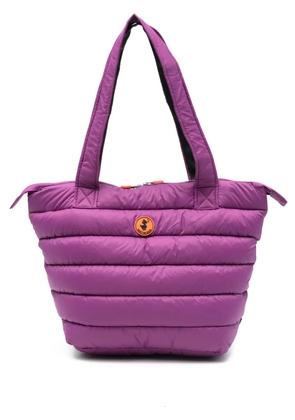 Save The Duck quilted tote bag - Purple