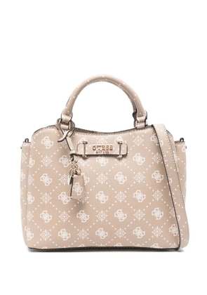 GUESS USA logo-plaque shoulder bag - Neutrals