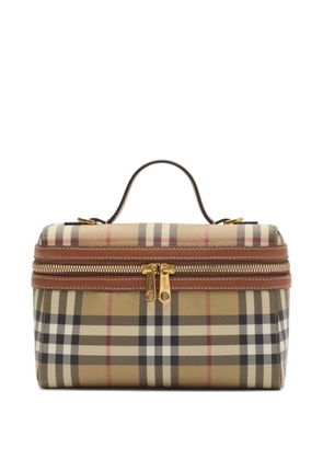 Burberry mini check vanity cross body bag - Neutrals