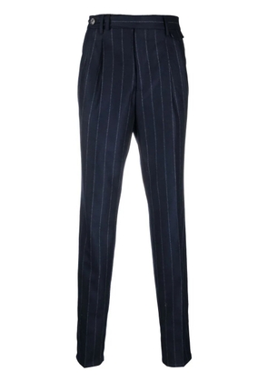 Brunello Cucinelli pinstripe-print straight-leg trousers - Blue