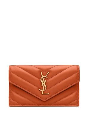 Saint Laurent chevron logo wallet - Orange
