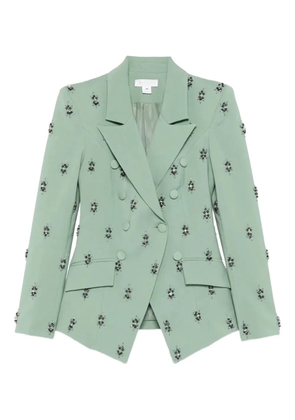 M.Marquise Lixia peaked lapels wool double-breasted blazer - Green