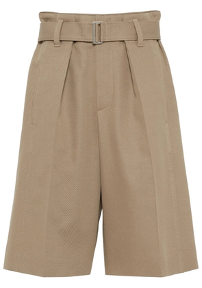 Brunello Cucinelli belted tailored bermuda shorts - Neutrals