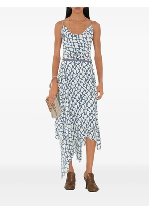 Burberry asymmetric-design midi skirt - White