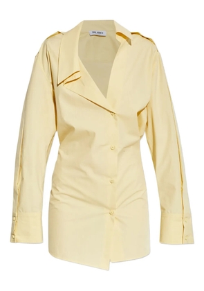 The Attico mini buttoned collared dress - Yellow