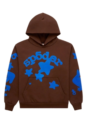 SP5DER Beluga star-print hoodie - Brown
