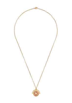 Palm Angels Monogram emblem necklace - Gold