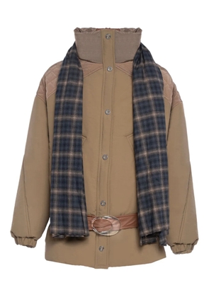 MARBELL Amy padded belted coat - Neutrals