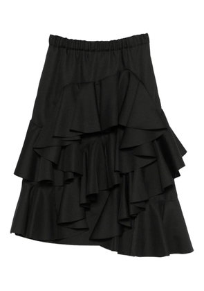 Comme Des Garçons ruffled midi skirt - Black