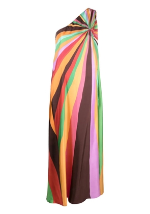 La DoubleJ Roy one-shoulder silk maxi dress - Green