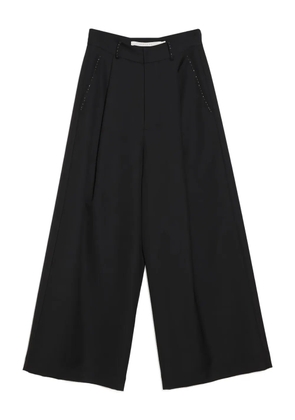 Renli Su pleated wide-leg trousers - Black