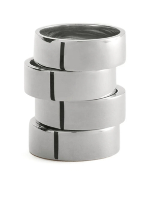 MM6 Maison Margiela number-engraved stacked rings - Silver