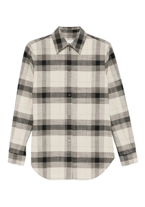 CALVIN KLEIN COLLECTION plaid buttoned scarlett shirt - Black