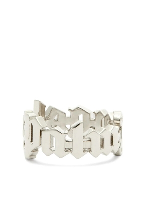 Palm Angels logo rounded ring - Silver