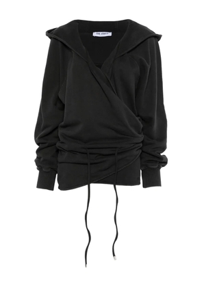 The Attico hooded-neck mini dress - Black