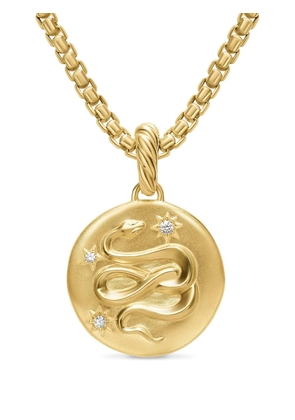 David Yurman 18kt yellow gold Snake diamond amulet (18.8mm)