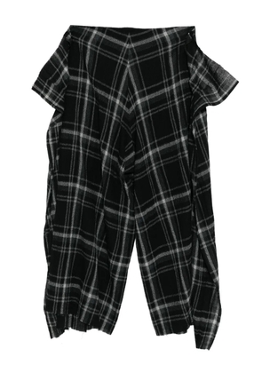 Limi Feu checked flared trousers - Black