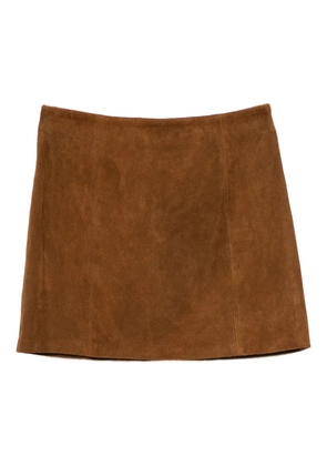 DIXIE suede mini skirt - Brown
