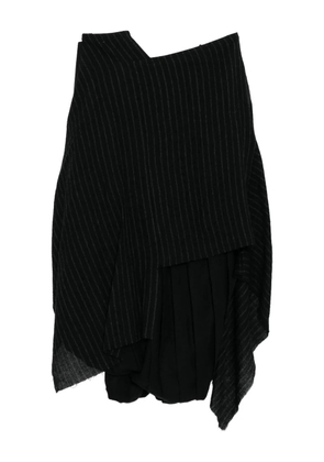 Limi Feu stripe gauze pleats skirt - Black