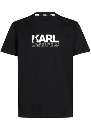 Karl Lagerfeld stack-logo T-shirt - Black