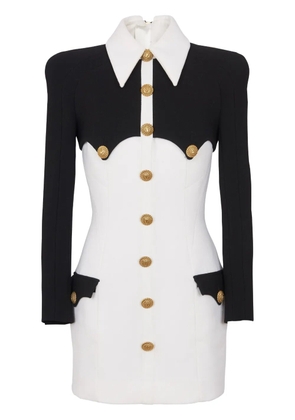 Balmain buttoned crepe minidress - White