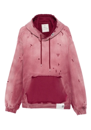 Maison MIHARA YASUHIRO distressed hoodie - Red
