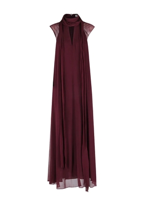 STAUD Camilla sheer-panel maxi dress - Red