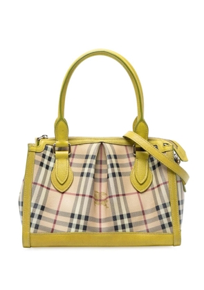 Burberry Pre-Owned 2000-2017 Haymarket Check Coated Canvas Pilgrim satchel - Brown