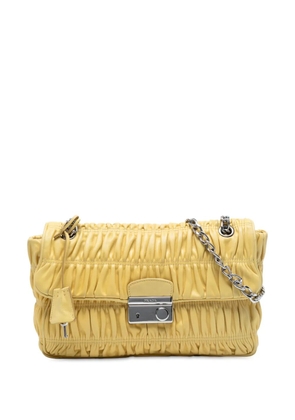 Prada Pre-Owned 2021-2025 Medium Nappa Gaufre Sound Chain Flap shoulder bag - Yellow