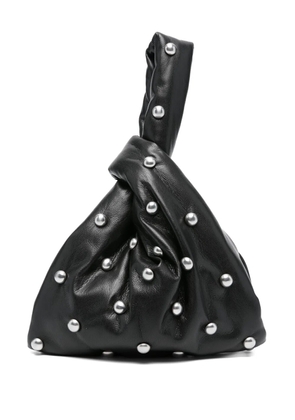 Nanushka small knotted stud-embellished clutch bag - Black