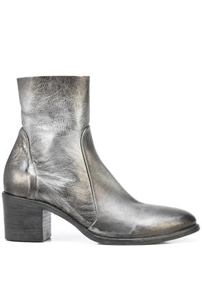 Madison.Maison metallic-effect ankle boots - SILVER
