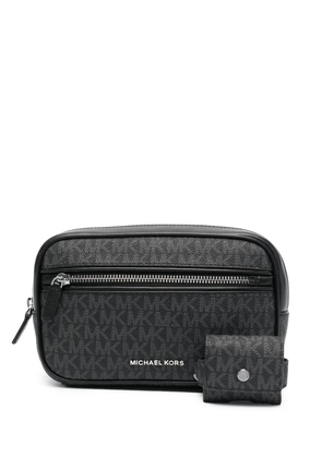 Michael Kors Monogram zipped wash bag - Black