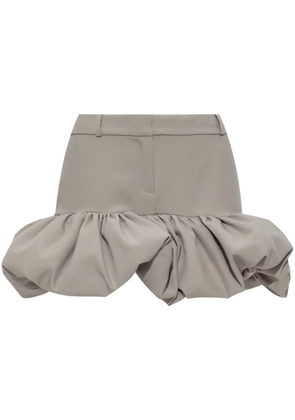 Coperni gathered-hem tailored skirt - Brown