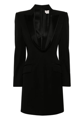Alexander McQueen peak-lapel wool dress - Black
