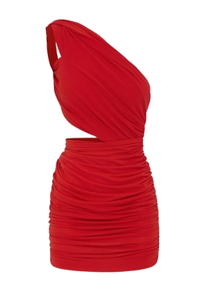 Alex Perry one-shoulder open-back mini dress - Red