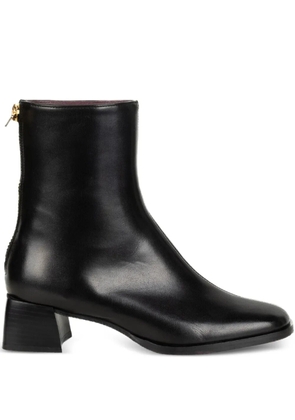 Lorenzo Mari zip-up leather ankle boots - Black