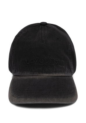 Wooyoungmi dyed-denim ball cap - Black