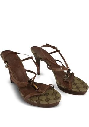 Gucci Pre-Owned Monogram Bamboo heels - Brown