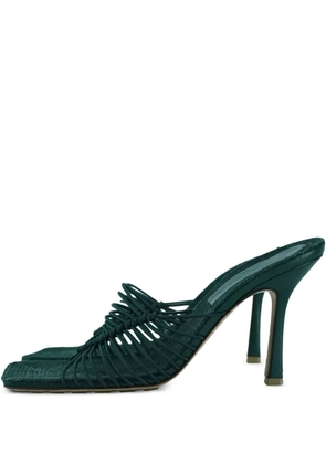 Bottega Veneta Pre-Owned 100mm raffia heeled sandals - Green