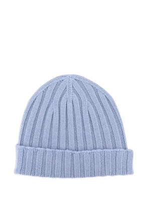 Filippo De Laurentiis cashmere ribbed beanie - Blue