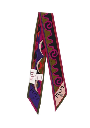 PUCCI patterned silk bandeau scarf - Green