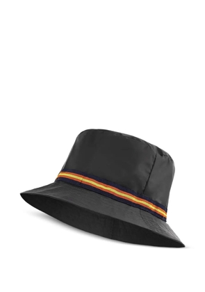 K-Way stripe-detail bucket hat - Black