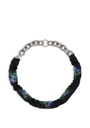 Simone Rocha floral-embroidered chain belt - Black