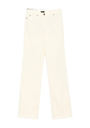 ETRO embroidered-detail five-pocket design jeans - Neutrals