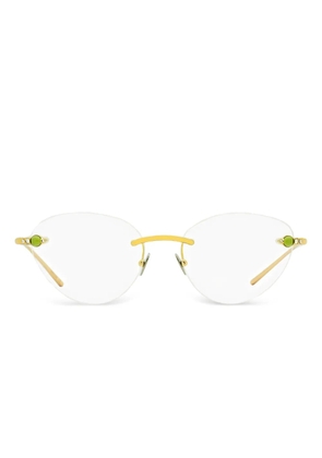 Pomellato Eyewear crystal-detail glasses - Gold