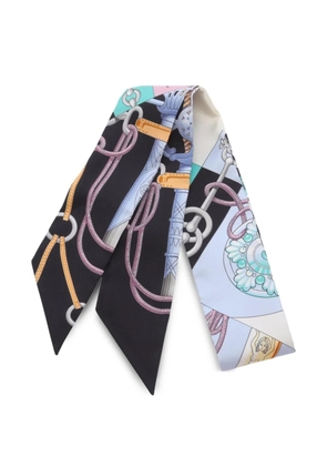 Hermès Pre-Owned 2020s Cliquetis ribbon scarf - Black