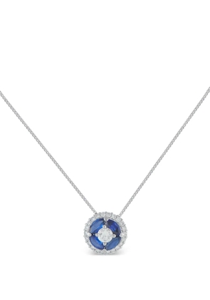 LB Exclusive platinum diamond and sapphire necklace - Silver