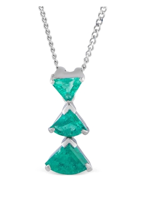 LB Exclusive platinum emerald necklace - Silver