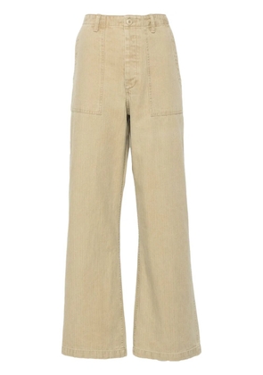 R13 wide-leg utility trousers - Neutrals